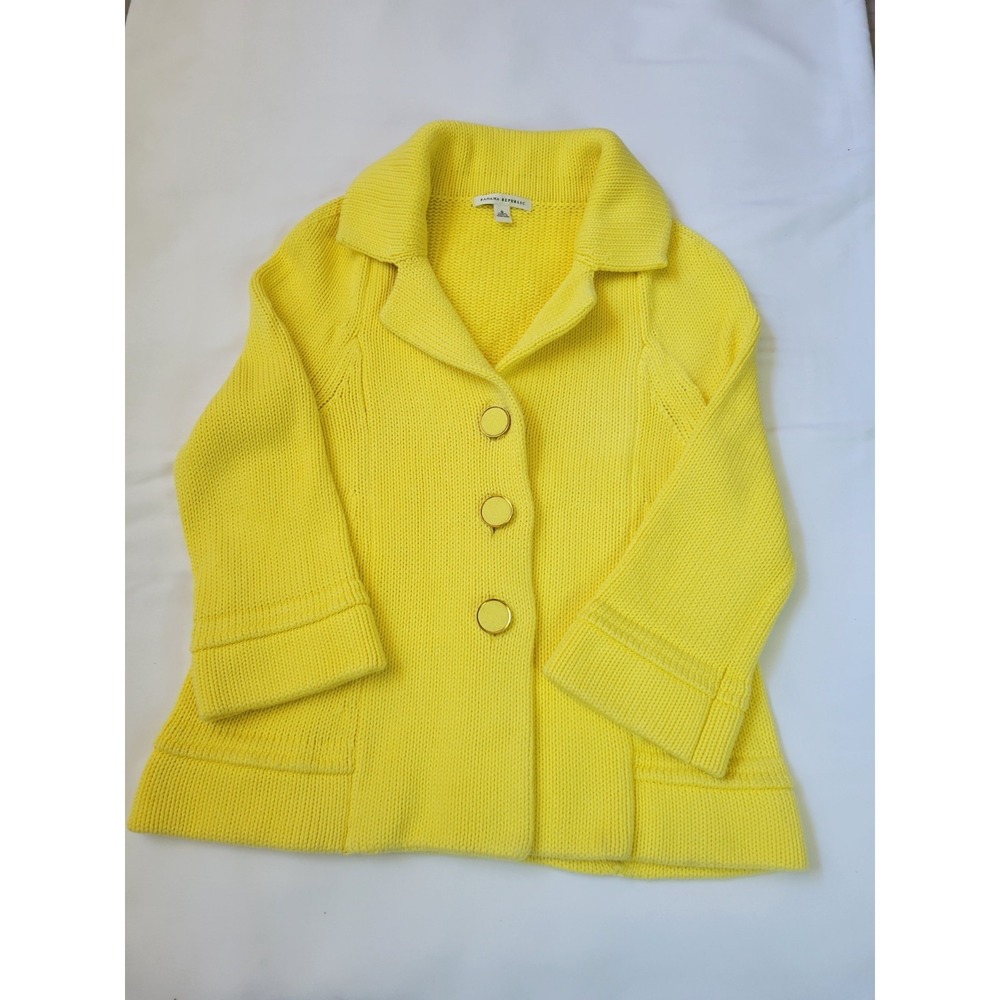Banana Republic Women's Yellow‎ Heavy Button-Down Sweater Size Small